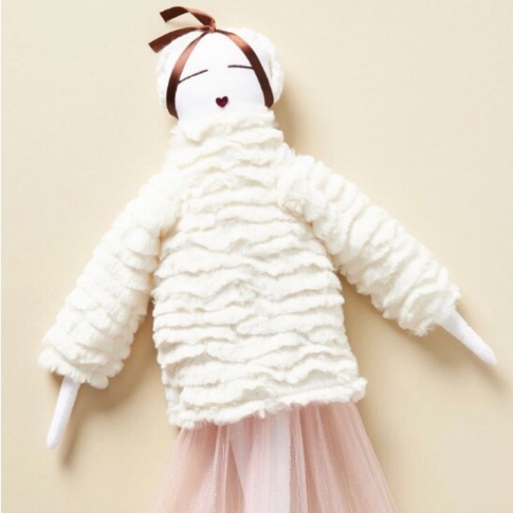 Anthropologie Doll Toy Ivory Dress unique whimsical New in Original Package